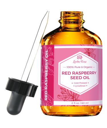 Red Raspberry Seed Oil by Leven Rose, 100% Natural for Face, Hands, Scars, and Breakouts 2 oz