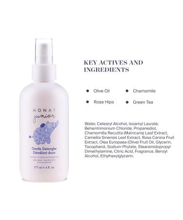 MONAT Junior Gentle Detangler Spray for Kids | All-Natural Tear-Free Sulfate & Paraben-Free | 177 ml e 6 fl oz - Buy Online on GoSupps.com