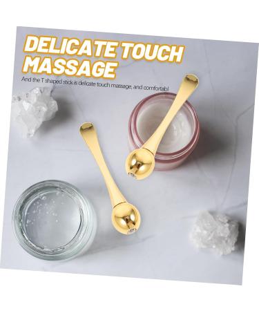 Golden Eye Massage Roller & T-Bar Set | Skin Care Tools for Eye Creams & Facial Masks | International Shipping - Buy Online on GoSupps.com