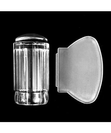 Steelwingsf Nail Stamper Mini Jelly Head Scraper Stencil Manicure Accessory Smudge-proof Easy Operation Translucent White