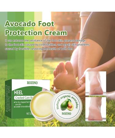 Avocado Foot Cream & Heel Balm for Dry Cracked Feet | Moisturizer for Corns Dead Skin & Soft Toenails - Perfect for Knees Elbows & Hands - Buy Online on GoSupps.com