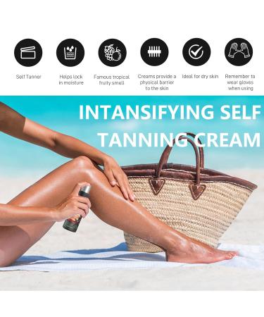 Natural Tanning Lotion - Self Tanner & Gradual Tan Cream for Men & Women | Peach Formula SPF0 - Buy Online on GoSupps.com