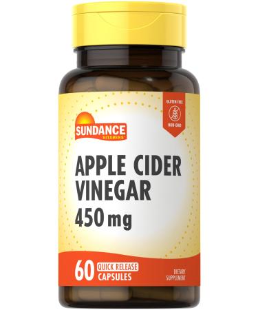 Sundance Apple Cider Vinegar Capsules 450mg | 60 Count | Non-GMO Gluten Free Supplement - Buy Online on GoSupps.com