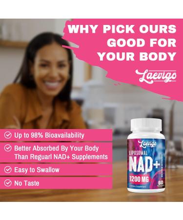 Liposomal NAD+ Supplement 1200mg High Absorption Cellular Energy & Mitochondrial Support NAD Plus for Longevity & Vitality Anti-Aging Formula 60 Softgels 60 Count (Pack of 1) - Buy Online on GoSupps.com