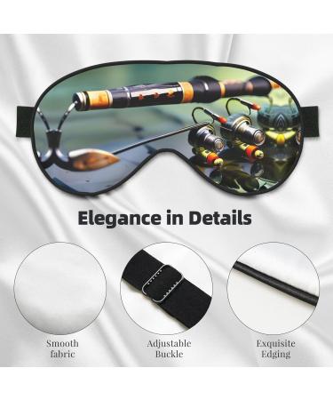 Fishing Rod Print Double-Sided Eye Mask Soft and Light Blocking for Enhancing Sleep Quality - Buy Online on GoSupps.com