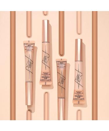 2Pcs 4-in-1 Liquid Foundation Primer, Concealer & Powder | Buildable Coverage for Medium Skin Tones | Flow-Through Sponge Applicator - Buy Online on GoSupps.com