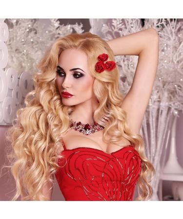 PAGOW 10pcs Rose Hair Clips & Brooch Headpieces - 1.5 inch, Wedding & Valentine Decoration for Women & Girls - Buy Online on GoSupps.com