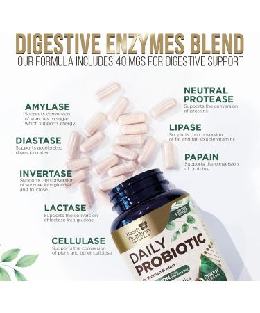 Probiotics 50 Billion CFU + 10 Strains - Max Absorption Daily Probiotic for Women & Men Lactobacillus Blend for Immune Support Prebiotics for Digestive & Gut Support Bottle In USA - 120 Capsules 120 Count (Pack of 1) - Buy Online on GoSupps.com