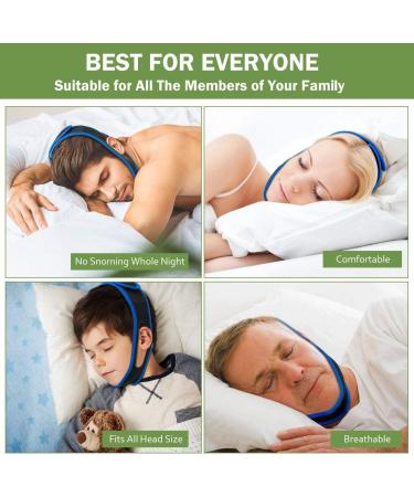 Anti Snore Chin Strap | Stop Snoring Devices for Men and Women | Adjustable & Breathable Head Band for Better Sleep - Buy Online on GoSupps.com