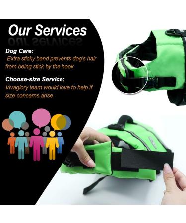 Buy Vivaglory Ripstop Dog Rescue Vest - Enhanced Buoyancy & Visibility for Small to Medium Dogs (Neon Green M: 53-63cm) - Buy Online on GoSupps.com