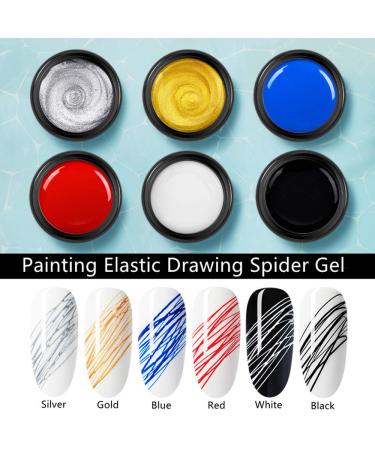 XINLLAN Spider Gel: 6 Colors Painting Elastic Drawing Gel Polish for DIY Nail Art Manicure - Buy Online on GoSupps.com