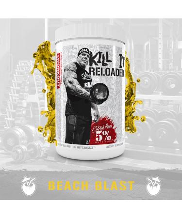 Rich Piana 5% Nutrition Kill It Reloaded Pre-Workout Beach Blast - Ultra Energy Focus Pumps Power & Endurance Supplement with Citrulline GlycerSize Nitrosigine Creatine Choline Huperzine A - Buy Online on GoSupps.com
