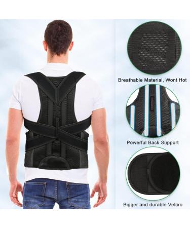 Back Brace Posture Corrector for Women Men -Adjustable and Breathable Support Scoliosis Back Brace for Waist Back and Shoulder Pain - Improve Back Posture for Body Correction and Lumbar Support XL(37"-42") - Buy Online on GoSupps.com