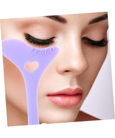 BIUDECO Eyeliner Stamp Eyeshadow Applicators Reusable Silicone Eyelash Stencils Makeup Tools Face Auxiliary 12.00X6.00X0.50CM Purple - Buy Online on GoSupps.com
