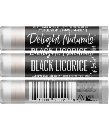 Black Licorice Lip Balm - Set of Three | Nourishing Hydrating & Vegan | International Shipping Available - Buy Online on GoSupps.com