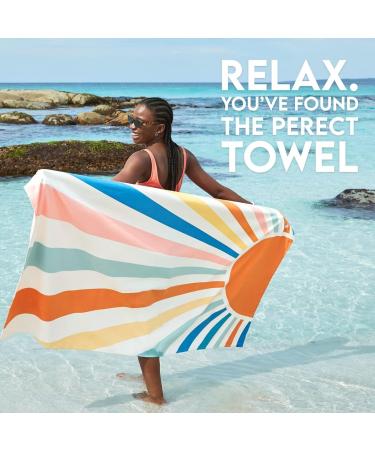 Dock & Bay Quick Drying Towel - Sports & Gym - Compact Lightweight - 100% Recycled - Stripes Go Wild - Rising Sun Large (160x90cm) - Buy Online on GoSupps.com