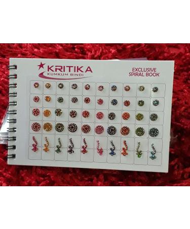 Hare Krishna Indian Store LOT 2 Bindi Booklet Indian Velvet Stylish Bindi Booklet Fashion Beautiful Round Stones Bindi Book For women Crystal bindi - Buy Online on GoSupps.com