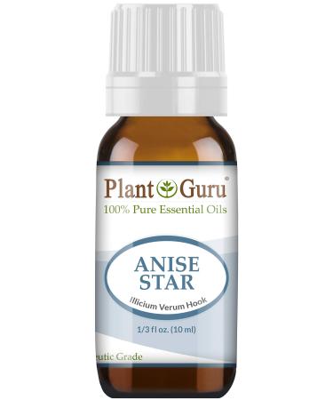 Anise Star Essential Oil 10 ml 100% Pure Undiluted Therapeutic Grade. 0.33 Fl Oz (Pack of 1)
