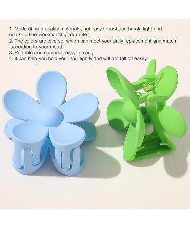 Flower Shaped Pink Hair Claw Clips - Anti-scratch & Smell-less | Strong Hold Plastic Jaw Clips by HEART SPEAKER - Buy Online on GoSupps.com