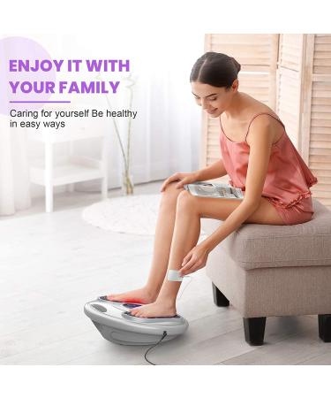 Medic Blood Circulation Stimulator - EMS Foot Massager for Improved Blood Flow Leg Relaxation & Neuropathy Relief | Silver Violet - Buy Online on GoSupps.com