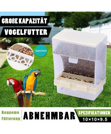 Komunj Transparent Food Spender for Budgies Canaries & Finches - Ideal Food Container for Parenting and Seeds - Buy Online on GoSupps.com
