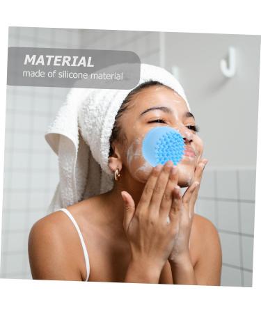 Healeved Face Pore Handheld Brush Facial Brush Silicone Bristles Face Cleaning 11.20X5.10X3.50CM Blue - Buy Online on GoSupps.com