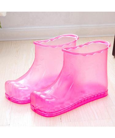Foot Soaking Boots | Waterproof Anti-Slip Foot Bath Shoes - Heatproof Colorful Foot Soaker Portable Foot Spa Shoes for Home Bathroom Height 18cm Size 45 Red - Buy Online on GoSupps.com