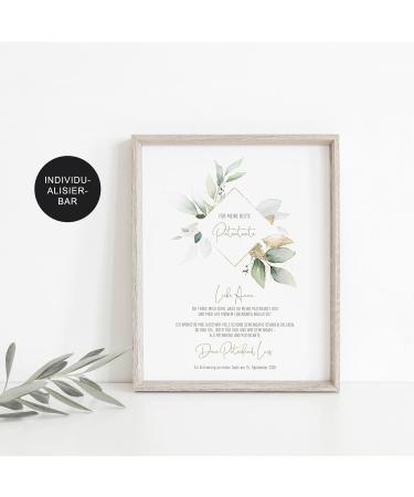 GODPARENT LETTER Heartfelt Baptism Gift for Godmother & Godfather | Eucalyptus Design - Buy Online on GoSupps.com