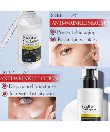 Snail Mucin Skin Care Kit - Advanced Collagen Skincare Gift Set - Complete 5 Piece Routine for Radiant Skin - Buy Online on GoSupps.com