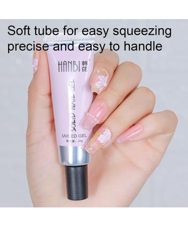 Solid Nail Gel - Nail Extension Gel Portable Nail Tips Solid Gel Press on Nails Solid Glue Gel for Fake Nails Curing Needed Home Use Kshsaa - Buy Online on GoSupps.com
