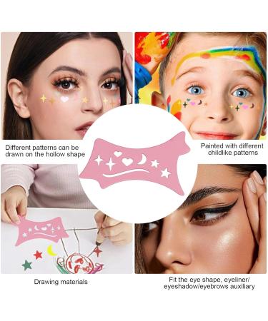 Eyeshadow and Eyeliners Stencils Pad - Soft Flexible Eyeliners Stencils Precision Beveled Design Eye Liners Reusable Cleaning Cloths for Women Pink - Buy Online on GoSupps.com