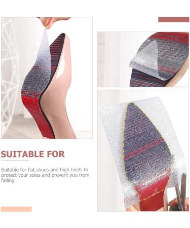 FRCOLOR Transparent Sole Stickers - Slip Resistant Waterproof Shoe Sole Protectors & Heel Inserts | Non-Shoe Pads | 10x100cm - Buy Online on GoSupps.com