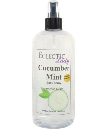 Cucumber Mint Body Spray (Double Strength) 16 ounces Body Mist for Women with Clean Light & Gentle Fragrance Long Lasting Perfume with Comforting Scent for Men & Women Cologne with Soft Subtle 16 Fluid Ounces (Double Strength)