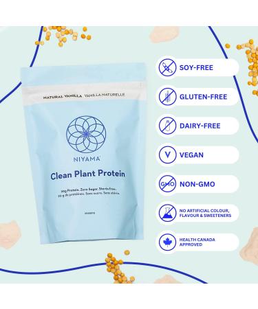 Niyama Clean Plant Protein Powder | Delicious and Smooth Vegan Protein Powder from Organic Peas | Paleo Keto Soy-free Gluten-free No Stevia Zero Sugar | Vanilla Protein Powder (14 servings) (391 g (Pack of 1) Vanilla) Vanilla 391 g (Pack of 1) - Buy Online on GoSupps.com