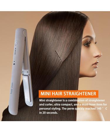 Portable Lavender Hair Straightener - USB Rechargeable & Temperature Adjustable for Travel | Compact Hair Tool - Buy Online on GoSupps.com