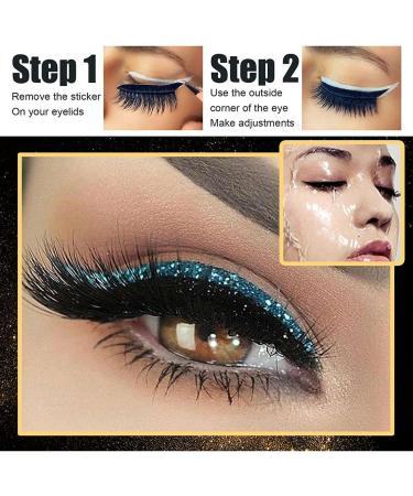 Urisgo Eyeliner Stickers - Reusable Easy Application Eyelash Stickers (4 Pairs) for Perfect Eye Makeup - Buy Online on GoSupps.com
