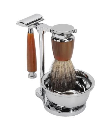 Men's Shaving Brush Set Professional Men's Safety Grooming Kit Trimmer Soap Stand Bowl Beard Brush Vintage