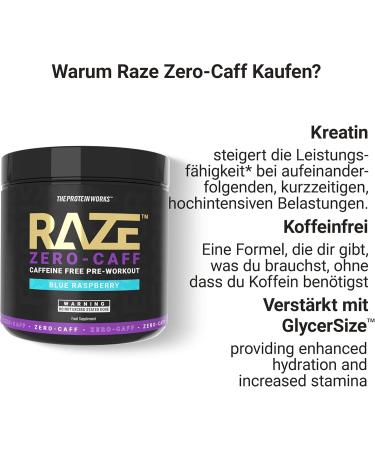 Protein Works Raze Zero-Caff Pre Workout - Stimulant-Free Fruit Punch | Citrulline & Creatine | 30 Servings | International Shipping Available - Buy Online on GoSupps.com