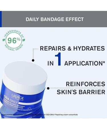 Uriage Cica-Daily Repairing Face Cream Concentrate 50ml - With Centella Asiatica Hyaluronic Acid & Vitamin B5 - Repairs & hydrates in one application - Fragrance-free - 96% natural origin - Buy Online on GoSupps.com