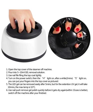 Electric Steam Nail Gel Remover 36W - Professional Nail Art Tools for Home Salon - Buy Online on GoSupps.com