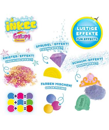 Inkee Galupy Unicorn Gift Box | Einhorn Swimming Set | 7 Bathing Additives & Fun Unicorn Bath Bombs for Kids - Buy Online on GoSupps.com