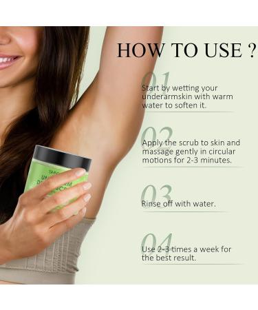 Gommage D toxifiant pour les Aisselles au Th Vert - Naturel avec Menthe et Arbre Th pour liminer les Odeurs 230g - Buy Online on GoSupps.com