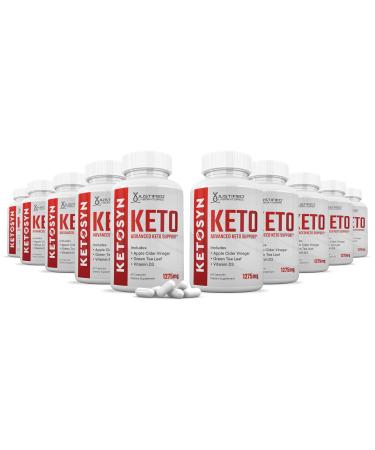 (10 Pack) Ketosyn Keto ACV Pills 1275MG Keto Support Blend Capsule Alternative to Keto ACV Gummies Formulated with Apple Cider Vinegar Extra Virgin Olive Oil Powder Green Tea Leaf 600 Capsules