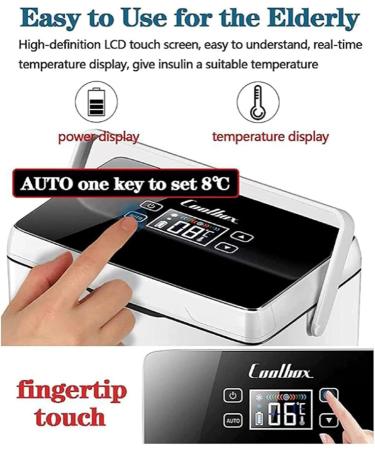 Insulin Cooler Case USB Portable Insulin Cooler Box Car Small Refrigerator Mini Cold Boxes 10200mAh Battery&Bag Mini Drug Constant Temperature Refrigerator - Buy Online on GoSupps.com