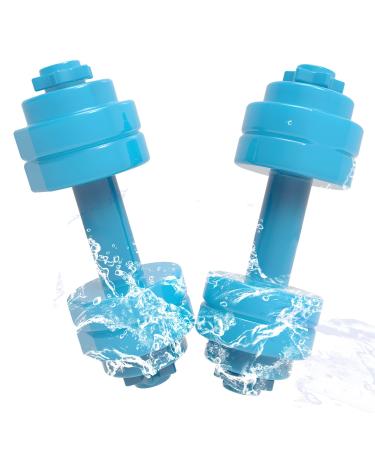 Fstcrt Water Weights for Pool Exercise Set,Aquatic Dumbbells, 2PCS Water Aerobic Exercise PE Dumbbell Pool Resistance,Water Aqua Fitness Barbells Hand Bar Exercises Equipment for Weight Loss Small BLUE
