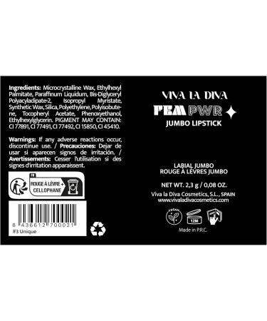 Viva la Diva FemPower Jumbo Lipence color N3 Unique large lipstick with intense and sustainable surface Uniek 1 stuter 1r Pack - Buy Online on GoSupps.com