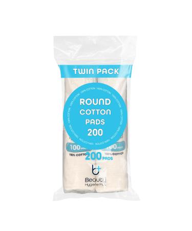 Ultra-Soft Round Cotton Pads - Twin Pack with 200 Wool Discs - for Face Cleansing Eye Makeup Remover & Nails - Buy Online on GoSupps.com