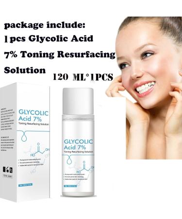Mikabila 120ml Glycolic Acid 7% Toning Resurfacing Solution Glycolic Acid Toner Moisturize & Strengthen Skin Glycolic Sour 7% Toner Hydrating Toner Rejuvenate Moisturize & Strengthen Your Skin - Buy Online on GoSupps.com