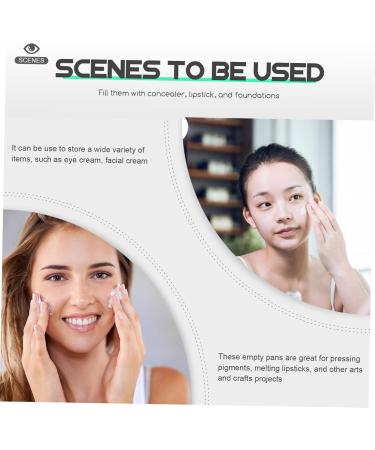 DOITOOL 8 Pcs Blush Box Eyeshadow Box Eyeshadow Supplies Makeup Pallet Empty Highlighter Case Plastic 5x5cmx2pcs Blackx2pcs - Buy Online on GoSupps.com