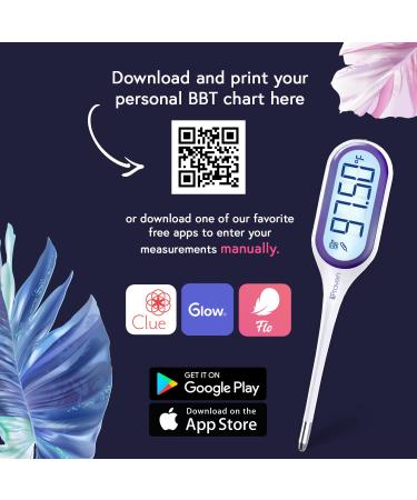 2023 iProven Basal Body Thermometer with Jumbo LCD & Backlight - Accurate BBT for Ovulation Tracking - Buy Online on GoSupps.com